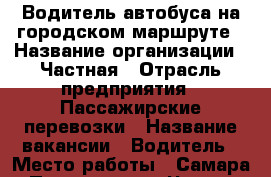 Водитель автобуса на городском маршруте › Название организации ­ Частная › Отрасль предприятия ­ Пассажирские перевозки › Название вакансии ­ Водитель › Место работы ­ Самара › Подчинение ­ Частное лицо › Возраст от ­ 30 › Возраст до ­ 55 - Самарская обл., Самара г. Работа » Вакансии   